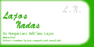 lajos nadas business card